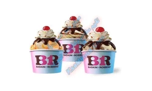 منيو باسكن روبنز 2025 الجديد والعروض الحصرية في السعودية علبة آيس كريم - 3 أكواب آيس كريم